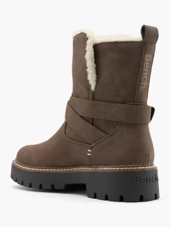 Sale Fur Lined Buckled Ankle Boot Women Boots·Chunky Boots|Boots·Ankle Boots