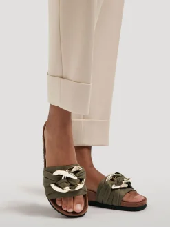 Sale Slip On Mule with Chain Detail Women Sandals·Mules