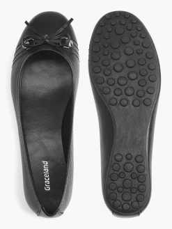 Outlet Ladies Ballerina Shoe with Bow Detail Women Girls School Shoes·Girls Teen School Shoes|All Girls·Teens