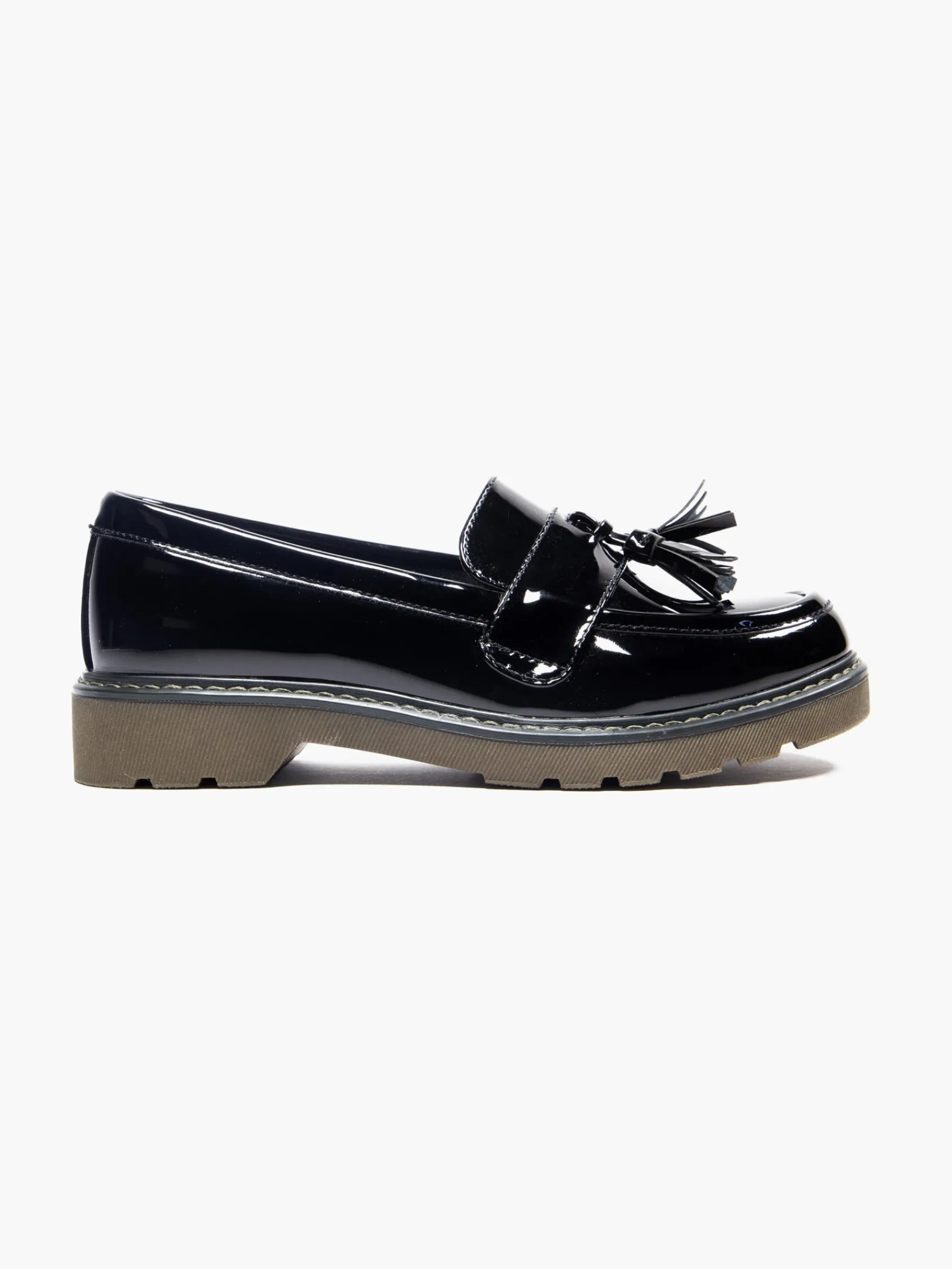 Discount Ladies Chunky Patent Tassel Loafers Women Girls School Shoes·Girls Teen School Shoes|All Girls·Teens
