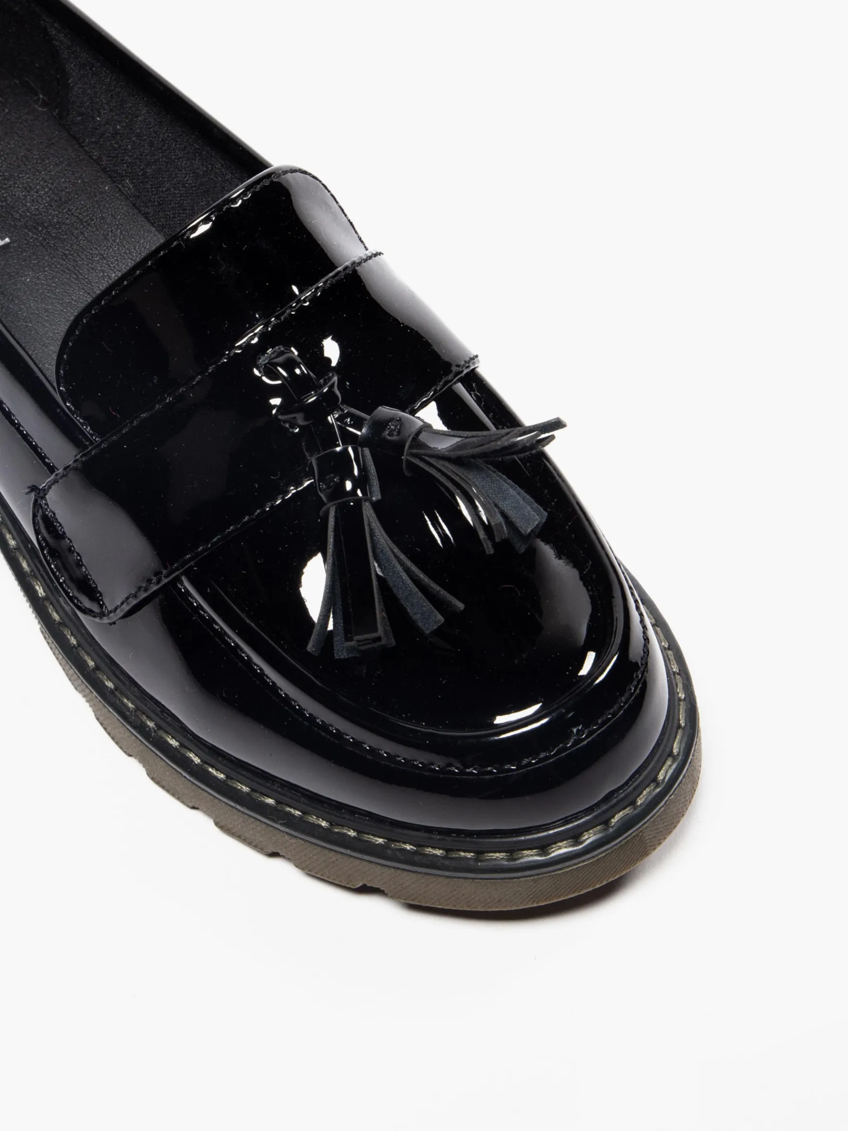 Discount Ladies Chunky Patent Tassel Loafers Women Girls School Shoes·Girls Teen School Shoes|All Girls·Teens