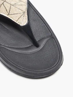 New Ladies Black Wedge Flip Flops Women Sandals·Flip Flops|Beach·Flip Flops