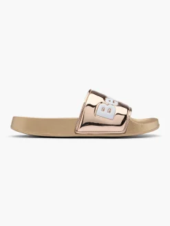 Hot Ladies Bronze Slides Women Sandals·Slides|Beach·Beach Shoes & Slides