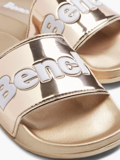 Hot Ladies Bronze Slides Women Sandals·Slides|Beach·Beach Shoes & Slides