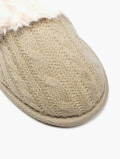 Ladies Cable Knit Slippers Women Slippers