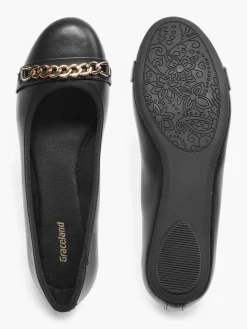 New Ladies Chain Detail Ballerinas Women Girls School Shoes·Girls Teen School Shoes|All Girls·Teens