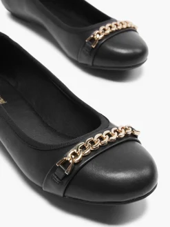New Ladies Chain Detail Ballerinas Women Girls School Shoes·Girls Teen School Shoes|All Girls·Teens