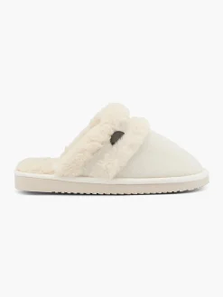 Clearance Ladies Cream Mule Slippers Women Slippers