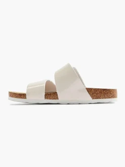 Hot Ladies Cream Footbed Women Sandals·Mules|Sandals·Flat Sandals