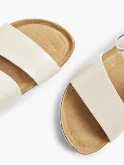 Hot Ladies Cream Footbed Women Sandals·Mules|Sandals·Flat Sandals