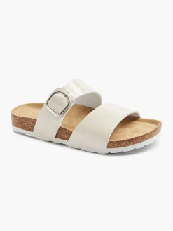 Hot Ladies Cream Footbed Women Sandals·Mules|Sandals·Flat Sandals