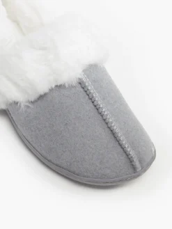 Outlet Ladies Fur Collar Slippers Women Slippers