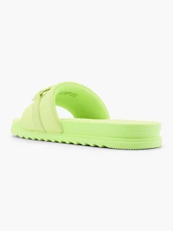 New Ladies Lime Green Slides Women Sandals·Slides|Beach·Beach Shoes & Slides