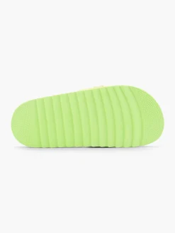 New Ladies Lime Green Slides Women Sandals·Slides|Beach·Beach Shoes & Slides
