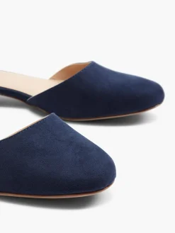 Hot Ladies Navy Ankle Strap Ballerina Shoe Women Loafers & Low Shoes·Ballet Pumps
