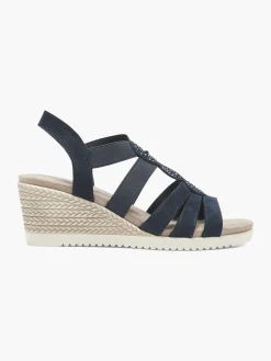 Clearance Ladies Navy Wedge Sandals Women Sandals·Comfort Sandals|Sandals·Heeled Sandals
