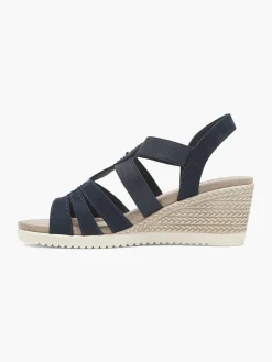 Clearance Ladies Navy Wedge Sandals Women Sandals·Comfort Sandals|Sandals·Heeled Sandals