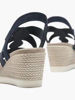 Clearance Ladies Navy Wedge Sandals Women Sandals·Comfort Sandals|Sandals·Heeled Sandals