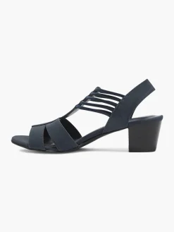 Ladies Navy Heeled Sandals Women Sandals·Heeled Sandals|Heels·Block Heels