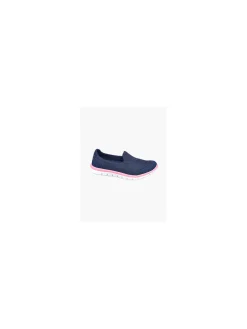 Clearance Ladies Navy Lightweight Slip On Shoes Women Trainers·Slip On Trainers