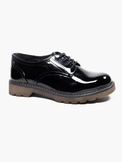 Ladies Patent Chunky Lace Up Shoes Women Girls School Shoes·Girls Teen School Shoes|All Girls·Teens