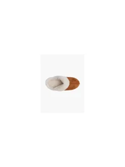 Sale Ladies Plush Collar Tan Slipper Women Slippers