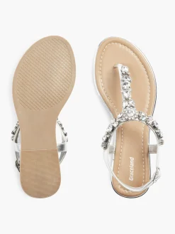 Ladies Gem Detail Sandals Women Sandals·Flat Sandals