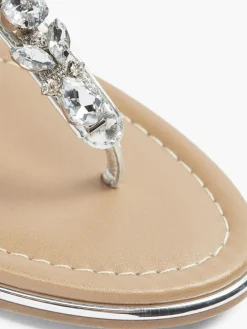 Ladies Gem Detail Sandals Women Sandals·Flat Sandals