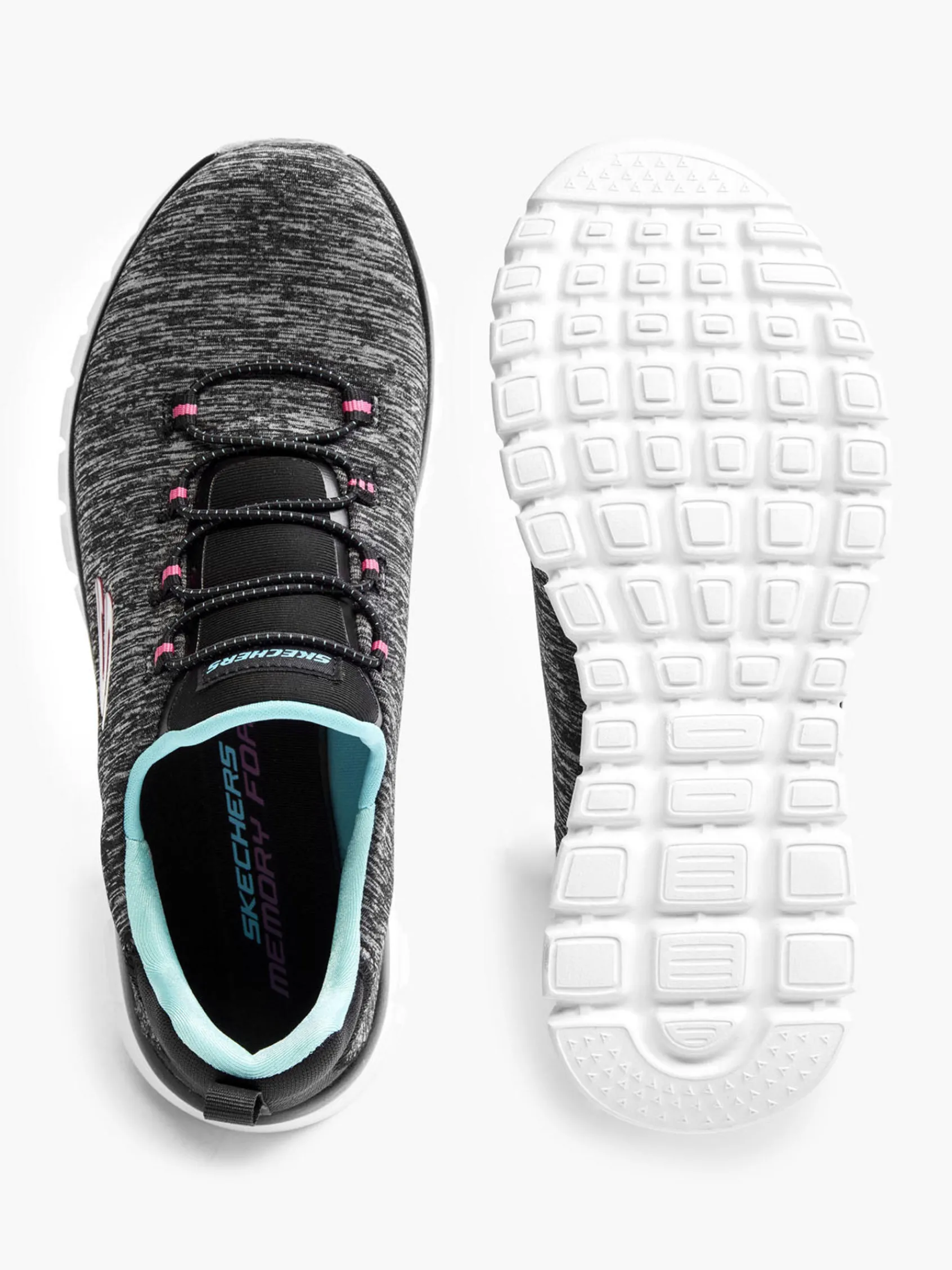 Online Ladies Grey Slip-on Trainers Women Trainers·Sports Trainers|Trainers·Skechers