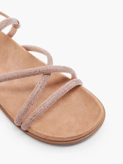 Sale Light Diamante Strapped Sandal Women Sandals·Flat Sandals