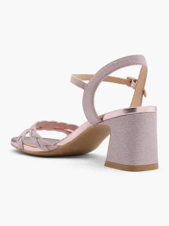 Light Sparkly Block Heeled Sandals Women Sandals·Heeled Sandals|Heels·Block Heels
