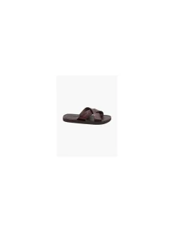 Mens Dark Cross Strap Sandal Sandals·Flip Flops & Slides