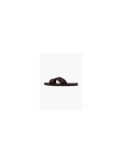 Mens Dark Cross Strap Sandal Sandals·Flip Flops & Slides