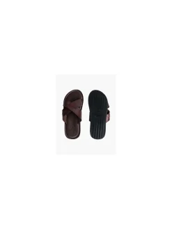 Mens Dark Cross Strap Sandal Sandals·Flip Flops & Slides