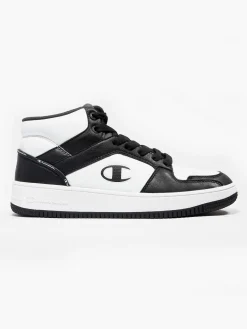 Clearance Mens Black/White Rebound 2.0 Mid Trainers Trainers·High-Top Trainers
