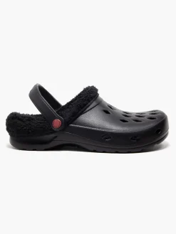 Clearance Mens Fur Lined Clogs Slippers