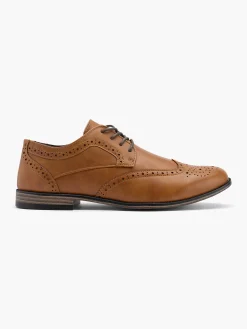 Sale Mens Lace Up Tan Brogue Formals Shoes·Brogues|Shoes·Derby Shoes