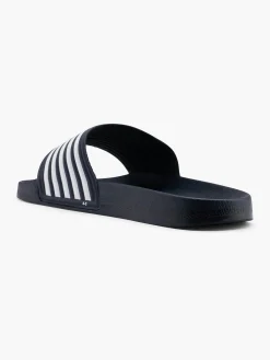 Hot Mens Navy/ White Slides Sandals·Flip Flops & Slides