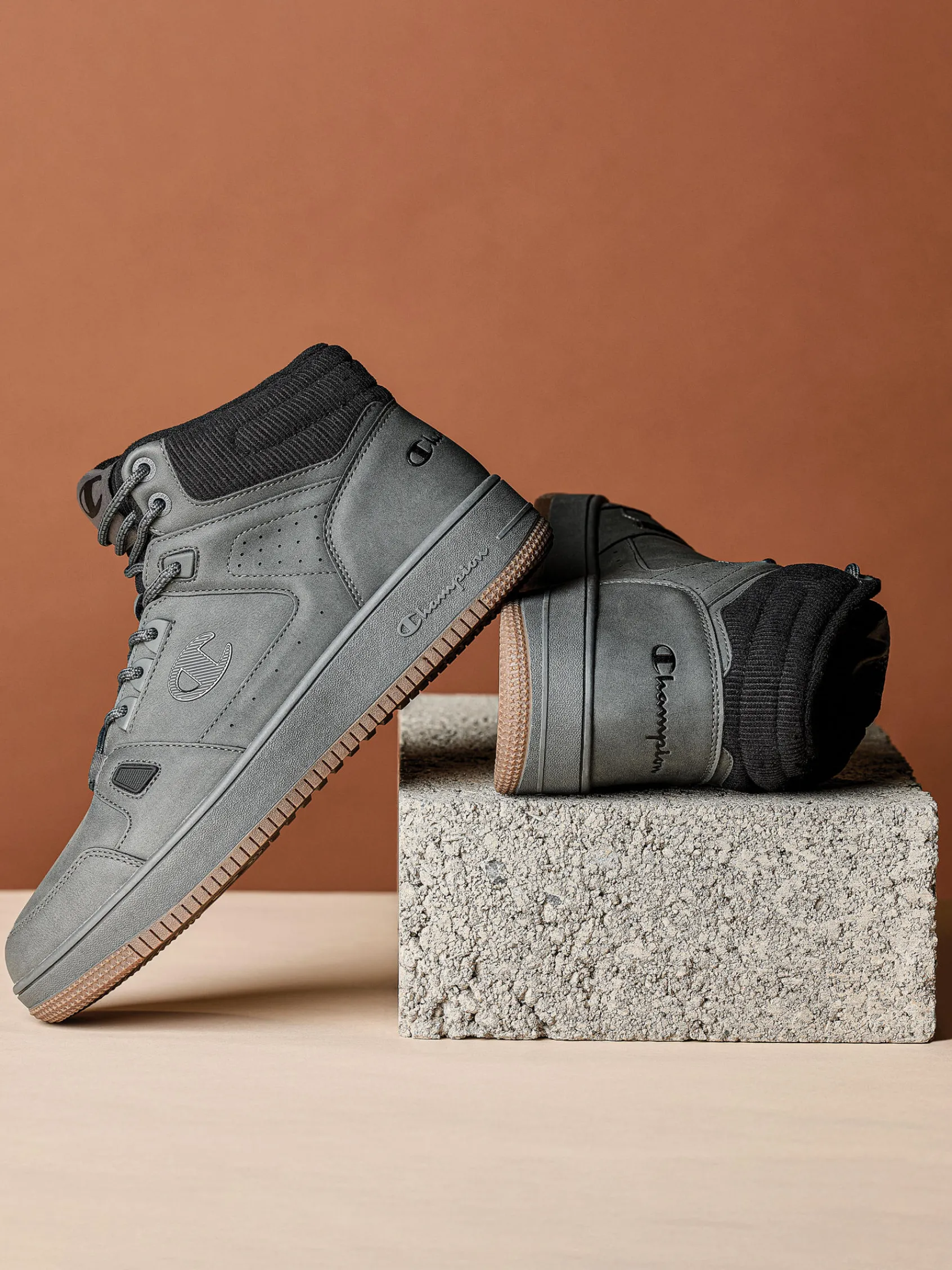 Discount Mens Rebound Mid Cord Trainers Trainers·High-Top Trainers