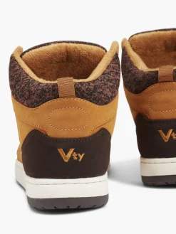 Sale Mens VTY Tan Midcut Lace-up Boots Trainers·High-Top Trainers
