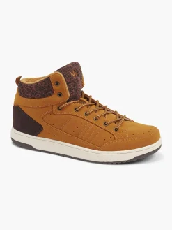 Sale Mens VTY Tan Midcut Lace-up Boots Trainers·High-Top Trainers