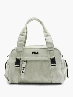 Discount Green Shoulder Bag with Mesh Panelling and Buckle Details Women Bags·Shoulder Bags|Bags·Holdall