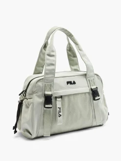 Discount Green Shoulder Bag with Mesh Panelling and Buckle Details Women Bags·Shoulder Bags|Bags·Holdall
