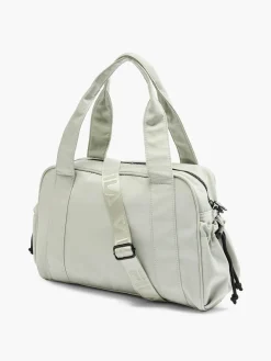 Discount Green Shoulder Bag with Mesh Panelling and Buckle Details Women Bags·Shoulder Bags|Bags·Holdall