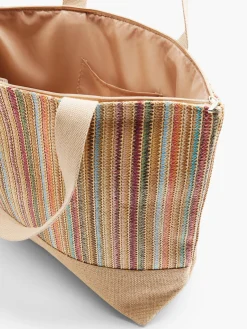Hot Multi Coloured Striped Summer Bag Women Bags·Tote Bags