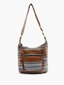 Online Multi-Coloured Jacquard Cross Body Bag Women Bags·Handbags