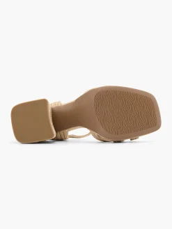 Sale Natural Braided Textured Platform Heeled Sandal Women Sandals·Heeled Sandals|Heels·Platform Heels