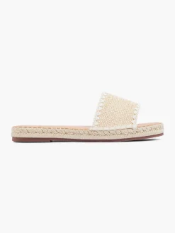 Hot Natural Flat Mule with Whipstitch Edge Women Sandals·Mules