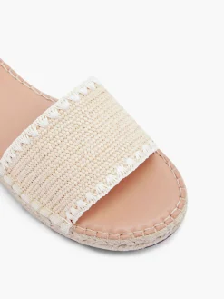 Hot Natural Flat Mule with Whipstitch Edge Women Sandals·Mules