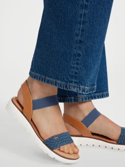 New Navy and Brown Sandal Women Sandals·Flat Sandals